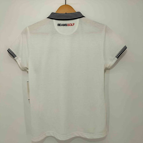 ビームス BEAMS BEAMS GOLF 襟ストライプ ポロシャツ レディース JPN:L