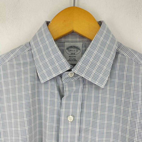 ブルックスブラザーズ BROOKS BROTHERS REGENT チェック柄レギュラーカラーシャツ メンズ 14 1/2 - 2/3