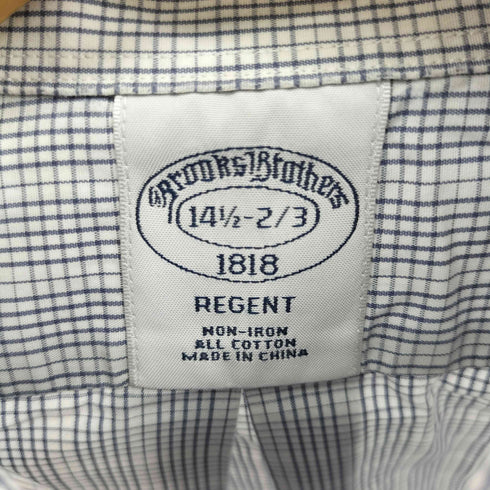 ブルックスブラザーズ BROOKS BROTHERS REGENT チェック柄レギュラーカラーシャツ メンズ 14 1/2 - 2/3