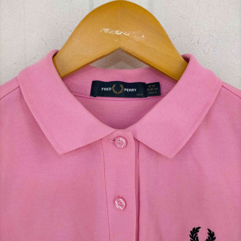 フレッドペリー FRED PERRY G6000 The Fred Perry Shirt - BRIGHT PINK フロントロゴ刺繍ポロシャツ レディース UK:6