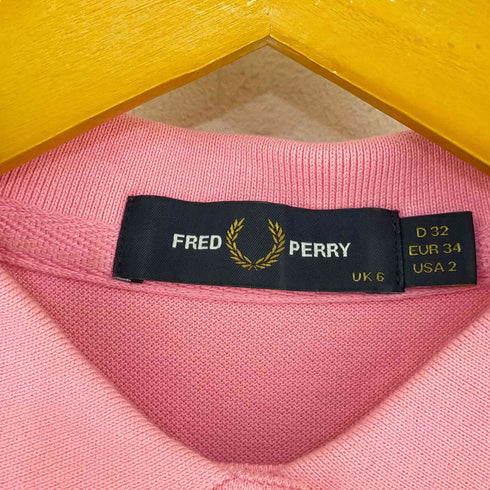 フレッドペリー FRED PERRY G6000 The Fred Perry Shirt - BRIGHT PINK フロントロゴ刺繍ポロシャツ レディース UK:6