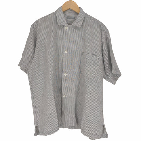 コムデギャルソンオム COMME des GARCONS HOMME サイドスリット ボックスシルエット ヒッコリーシャツ メンズ