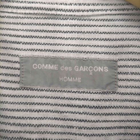 コムデギャルソンオム COMME des GARCONS HOMME サイドスリット ボックスシルエット ヒッコリーシャツ メンズ