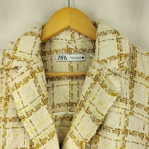 ザラ ZARA Tweed Yellow Retro Mini Dress レディース XS
