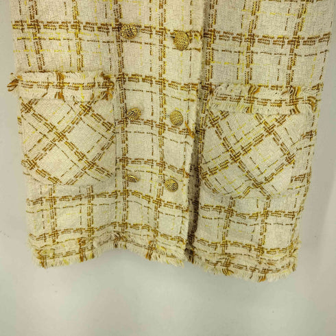 ザラ ZARA Tweed Yellow Retro Mini Dress レディース XS
