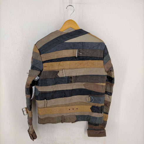 メゾンマルタンマルジェラ Maison Martin Margiela 復刻 12AW 再構築 レザーベルト モーターサイクルジャケット メンズ import:M