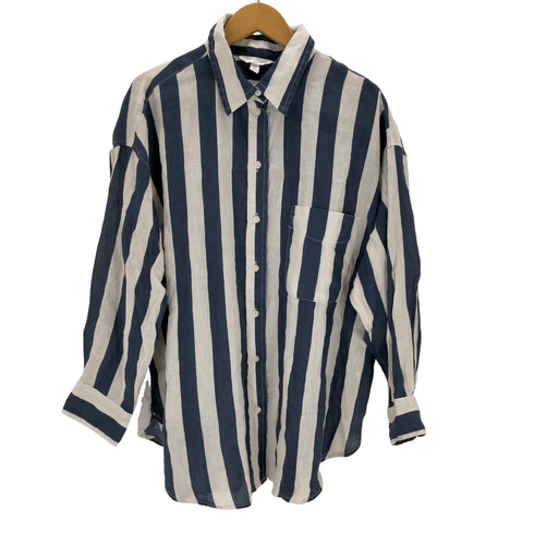 エイチアンドエム H&M オーバーサイズリネンシャツ レディース import:L