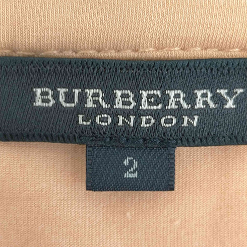 バーバリーロンドン BURBERRY LONDON 襟ノバチェック 裾ロゴ刺繍 スクエアネックカットソー レディース 2