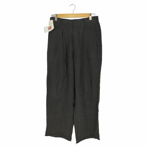 コムデギャルソンオム COMME des GARCONS HOMME 90s 田中オム シャドーチェック リネン ワイドスラックス メンズ JPN:M