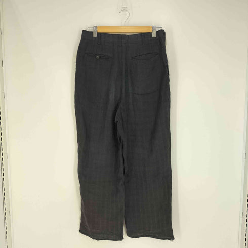 コムデギャルソンオム COMME des GARCONS HOMME 90s 田中オム シャドーチェック リネン ワイドスラックス メンズ JPN:M
