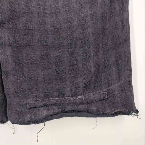 コムデギャルソンオム COMME des GARCONS HOMME 90s 田中オム シャドーチェック リネン ワイドスラックス メンズ JPN:M
