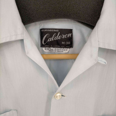 GUAYABERAS Calderon 70s MADE IN MEXICO サックスブルー ポリコットン キューバシャツ メンズ import:M 38