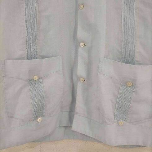 GUAYABERAS Calderon 70s MADE IN MEXICO サックスブルー ポリコットン キューバシャツ メンズ import:M 38
