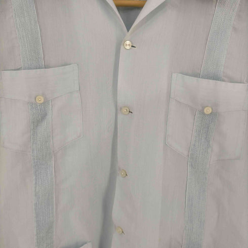 GUAYABERAS Calderon 70s MADE IN MEXICO サックスブルー ポリコットン キューバシャツ メンズ import:M 38