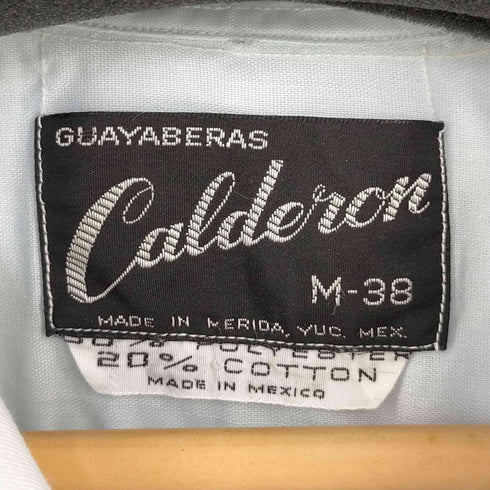 GUAYABERAS Calderon 70s MADE IN MEXICO サックスブルー ポリコットン キューバシャツ メンズ import:M 38