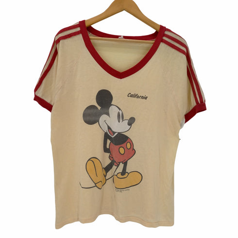 S/S キャラクタープリントリンガーTシャツ 紙タグ メンズ