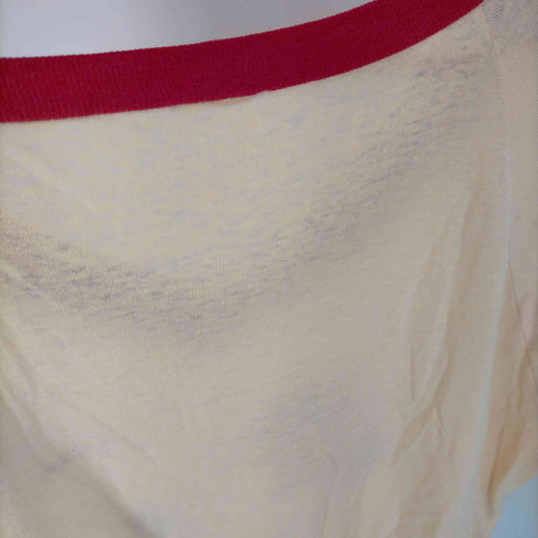 S/S キャラクタープリントリンガーTシャツ 紙タグ メンズ