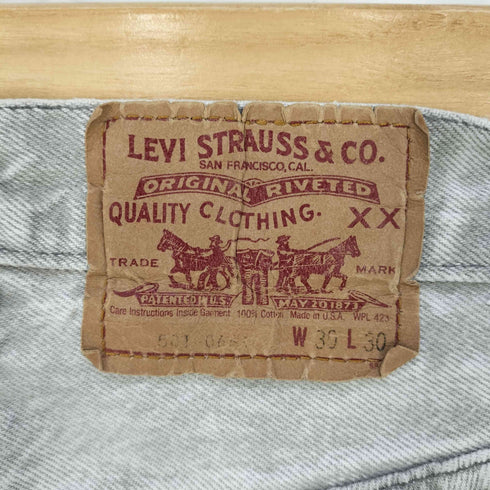リーバイス Levis 88年製 USA製 501-0661 裏532 ハチマル ケミカルウォッシュ ボタンフライデニム メンズ W30 L30