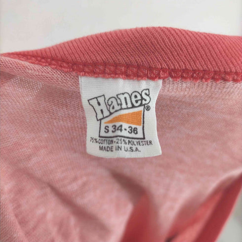 ヘインズ Hanes 75年製 三角タグ SOLVANG ATHLETICS リンガーTシャツ メンズ JPN:S