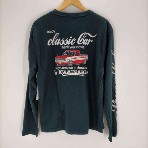 カミナリモータース 両面プリント長袖Tシャツ メンズ