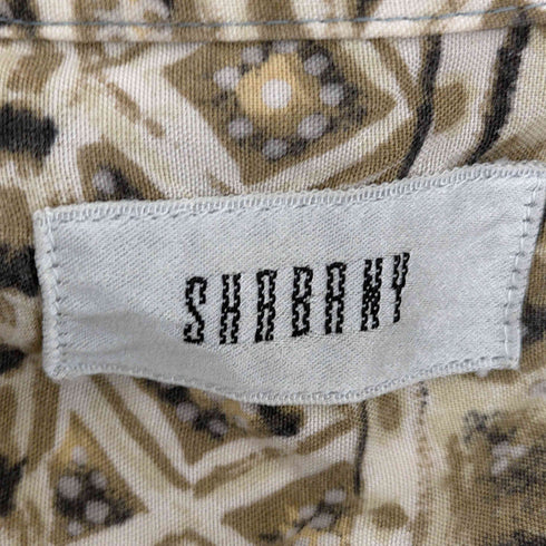 フルギ shabany レーヨンシルク 総柄 オープンカラー アロハシャツ メンズ