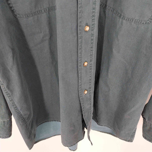 ギャップ Gap 90S BD L/Sシャツ デカタグ フラップポケット 2ポケ OLD GAP フェード メンズ import:L