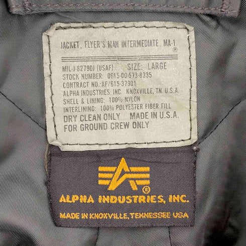 アルファインダストリーズ ALPHA INDUSTRIES MA-1 フライトジャケット メンズ JPN:L