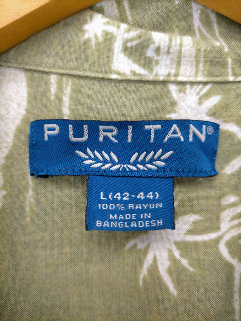 ピューリタン PURITAN 90S 総柄レーヨンオープンカラーシャツ メンズ import:L