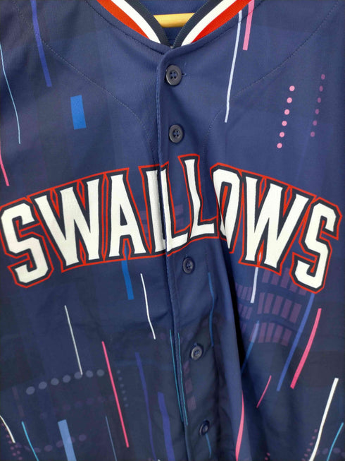 マジェスティック MAJESTIC SWALLOWS JAPAN BASEBALL TEAM ベースボールシャツ メンズ JPN:L