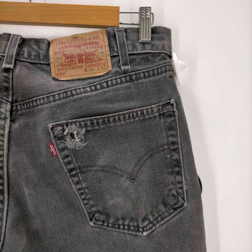 リーバイス Levis 550 relaxed fit usa製 ボタン裏554 先染めブラック メンズ W34