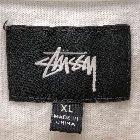 ステューシー Stussy 刺繍 ワンポイント ショーンフォント トリコロール 胸ポケット 半袖Tシャツ メンズ JPN:XL