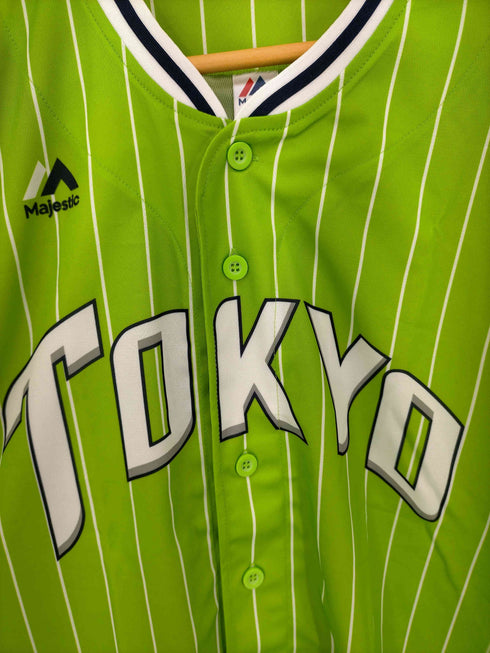 マジェスティック MAJESTIC SWALLOWS JAPAN BASEBALL TEAM ベースボールシャツ TOKYO メンズ FREE
