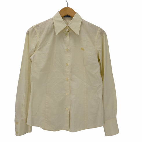 バーバリーブルーレーベル BURBERRY BLUE LABEL L/S ロゴ刺繍シャツ レディース JPN:40