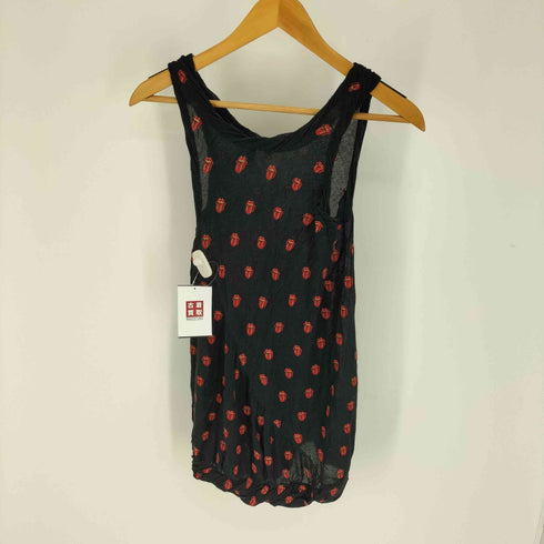 ヒステリックグラマー HYSTERIC GLAMOUR 00S バンド 総柄 アイコン 総柄 タンクトップ レディース FREE