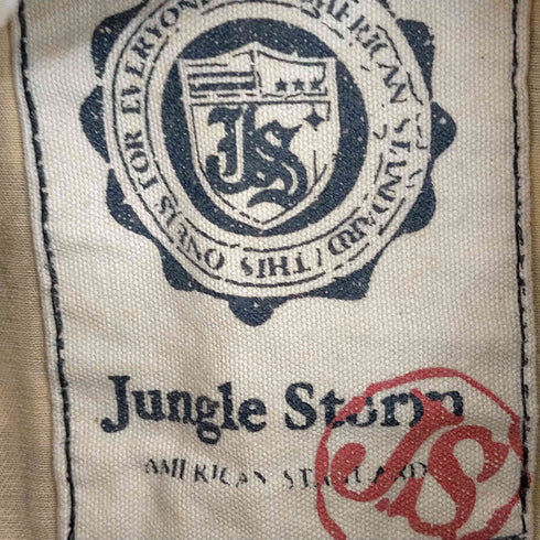 ジャングルストーム JUNGLE STORM 迷彩 カモ柄 ヘリンボーンツイル ミリタリージャンプスーツ つなぎ メンズ M