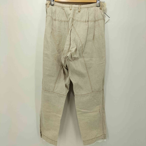 トリココムデギャルソン tricot COMME des GARCONS AD2014 コットンリネン ステッチデザイン 2タック テーパードパンツ レディース JPN:S