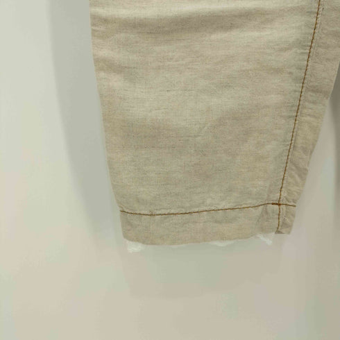 トリココムデギャルソン tricot COMME des GARCONS AD2014 コットンリネン ステッチデザイン 2タック テーパードパンツ レディース JPN:S