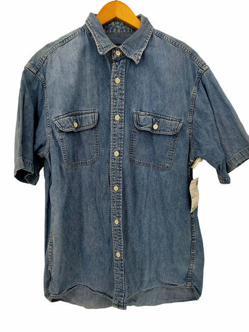 ユニクロ UNIQLO 90s old 紺タグ S/S デニムシャツ メンズ JPN:L