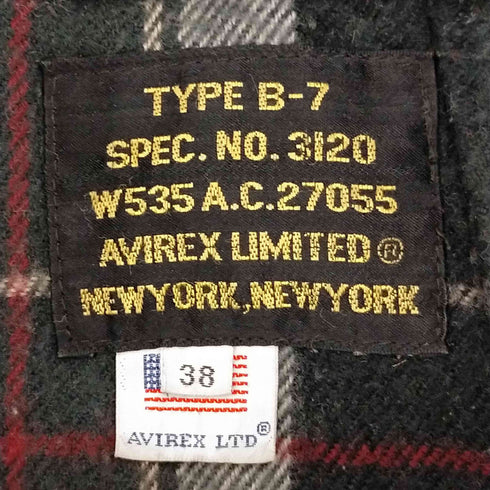アヴィレックス AVIREX USA製 B-7 フライトジャケット メンズ US:38