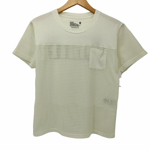 ホワイトマウンテニアリング WHITE MOUNTAINEERING バックプリント メッシュ切替 クルーネックTシャツ メンズ JPN:S