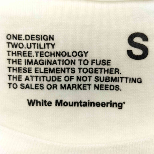 ホワイトマウンテニアリング WHITE MOUNTAINEERING バックプリント メッシュ切替 クルーネックTシャツ メンズ JPN:S