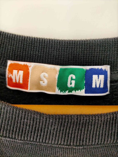 エムエスジーエム MSGM ロゴプリント クルーネック スウェット メンズ import:XS