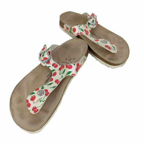 ビルケンシュトック BIRKENSTOCK PAPILLIO GIZEH ギゼ チェリー柄 サンダル レディース JPN:24.5