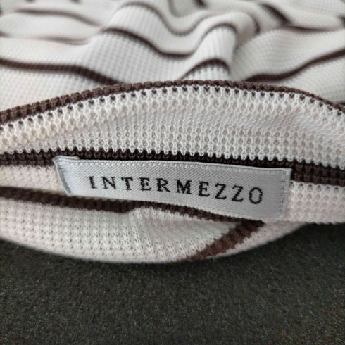 インターメッツォ INTERMEZZO ボーダー柄 ポロシャツ メンズ JPN:L