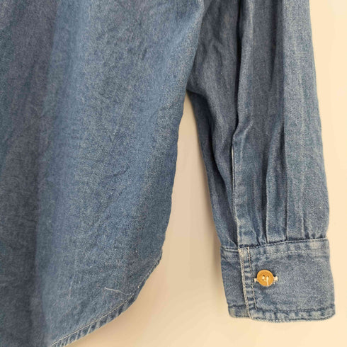QUIZZ 刺繍 デニム L/S シャツ レディース import:M