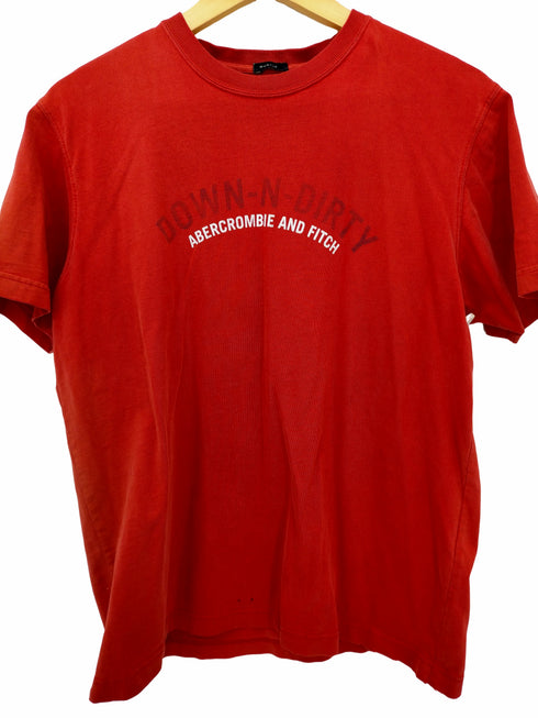 アバクロンビーアンドフィッチ Abercrombie & Fitch DOWN-N-DIRTY 両面プリント クルーネック Tシャツ メンズ import:M