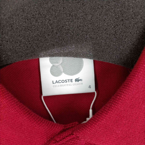 ラコステ LACOSTE 比翼ボタン ワニ刺しゅう 鹿の子ポロシャツ メンズ JPN:4