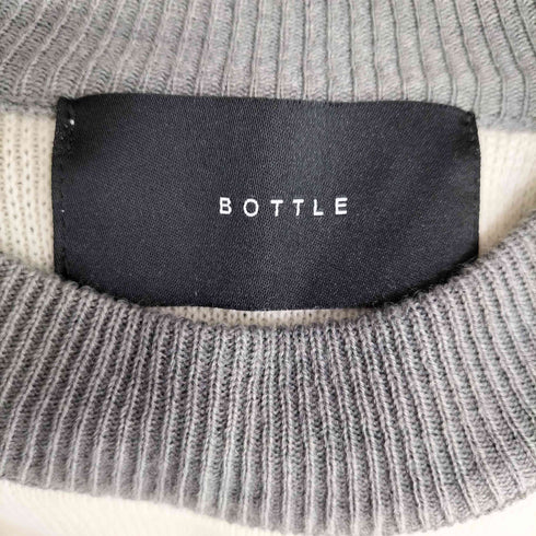 ボトル BOTTLE ラグラン 2トーン クルーネック ニット メンズ