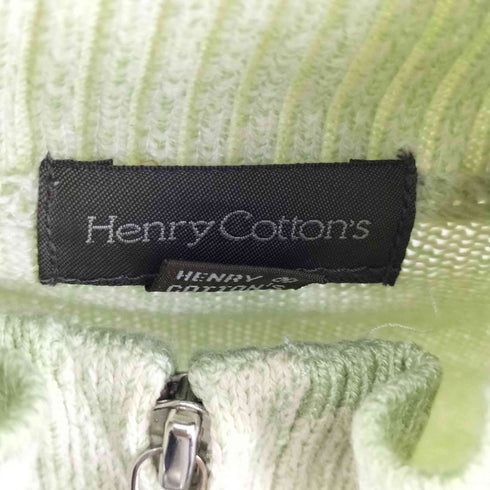 ヘンリーコットンズ Henry Cottons ハーフジップコットンニット メンズ M