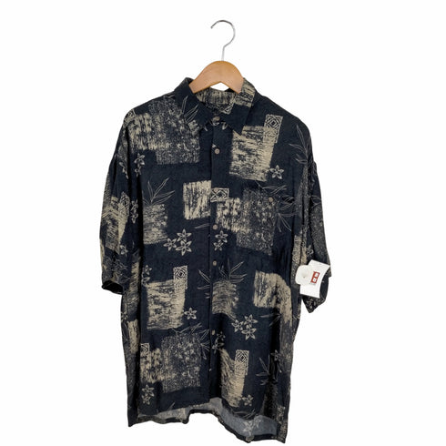カンピア モダ CAMPIA MODA MODA CAMPIA MODA レーヨン100 総柄S/Sシャツ メンズ import:L